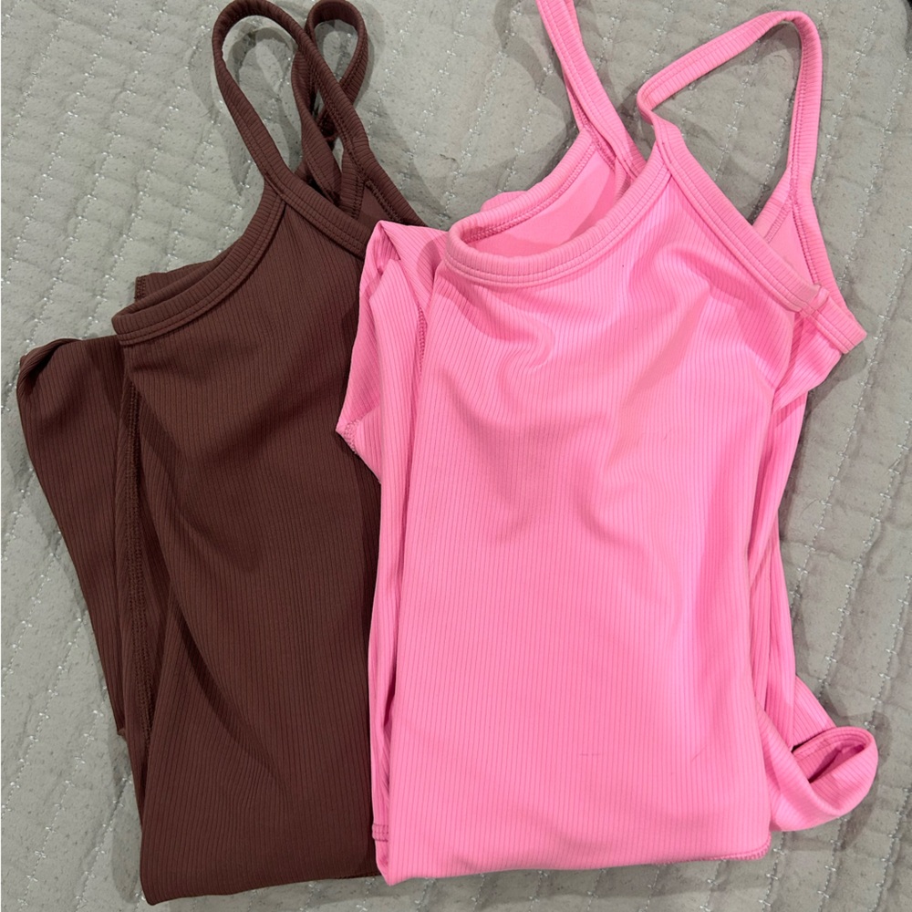 Pink and Brown Womens legging jumpsuit